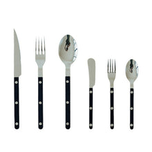 Load image into Gallery viewer, Simple French Black Tableware Suit Steak Knife and Fork Dessert Spoon Fork Combination Household Tableware
