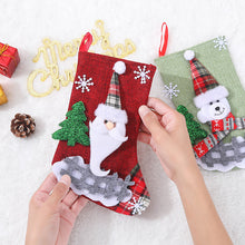 Load image into Gallery viewer, Christmas Day decorative stockings linen gifts Christmas tree pendants
