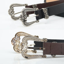 Load image into Gallery viewer, Crown Alloy Buckle Belt Women's European and American Sweater Jeans Decorative Belt
