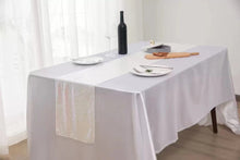 Load image into Gallery viewer, 2pcs Sequin Table Flag Wedding Ceremony Layout Tablecloth Table Runner Christmas Decoration Polyester Square Glitter Sequin

