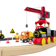 Load image into Gallery viewer, DIY Wooden Track Thomas Game Pack Children's Educational Wooden Building Blocks Assembled Compatible with Magnetic Train
