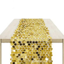 Load image into Gallery viewer, 30 * 275cm Sequin Table Flag Wedding Tablecloth
