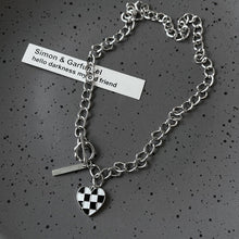 Load image into Gallery viewer, Titanium Steel Black Love Pendant Necklace Jewelry Pendant Set Decorative Jewelry
