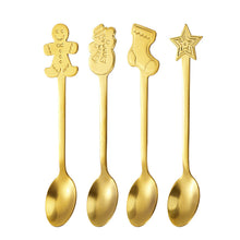 Load image into Gallery viewer, Cross-Border Stainless Steel Christmas Tableware Spoon Creative Coffee Spoon Gift Box Cute Suit
