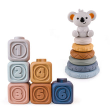 Load image into Gallery viewer, Infant Puzzle Building Blocks Cognitive Relief Square Soft Building Blocks Jenga Vinyl Building Blocks of Flexible Glue Toys

