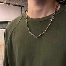 Load image into Gallery viewer, 2pcs/Set Hip Hop Men and Women's Jewelry Set Iron Thorns Hip Hop Gothic Punk Iron Wire Collar Men's and Women's Necklaces Bracelet
