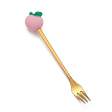 Load image into Gallery viewer, Fruit Fork Cute Children's Tableware Watermelon Spoon Doll Cake Dessert Fork Stainless Steel Coffee Spoon
