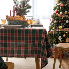 Load image into Gallery viewer, Christmas Holiday Tablecloth American Red Simple Plaid Table Mat Hotel Coffee Table Cloth Decorative Tablecloth
