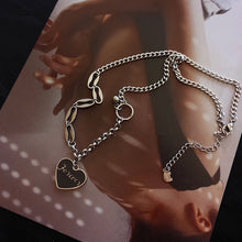 Load image into Gallery viewer, Titanium Steel Black Love Pendant Necklace Jewelry Pendant Set Decorative Jewelry
