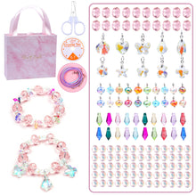 Load image into Gallery viewer, Pink Colorful Crystal DIY Beaded Bracelet Sweet Children's Bracelet Exquisite Storage Accessories Suit for Women
