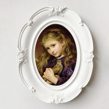Load image into Gallery viewer, European-Style Carved Resin Photo Frame Oval Retro Distressed Photo Frame and Picture Frame Wall Mounted Bronze Photo Frame
