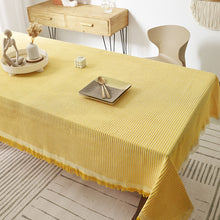 Load image into Gallery viewer, High Temperature Resistant Cotton Linen Tablecloth Ins Style Japanese Style Waffle Thickened Solid Color Holiday Home Table Cloth
