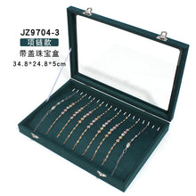 Load image into Gallery viewer, Jewelry Display Box Flip with Lid Transparent Jewelry Box Necklace Ring Storage Box
