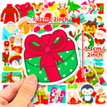 Load image into Gallery viewer, 50pcs Christmas Small Pendant Holiday Stickers Christmas Santa Claus Bell Gift Stickers
