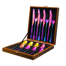 Load image into Gallery viewer, Stainless Steel Tableware Four Main Pieces Foreign Trade Gift Set Western Food Knife, Fork and Spoon
