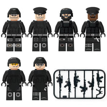 Load image into Gallery viewer, 12pcs/Set Black SWAT M8034 Small Particles Doll Toy Weapon Pieces Accessories Assembling Children's Building Blocks Toys

