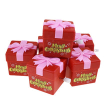 Load image into Gallery viewer, 1PCs Christmas Square Gift Box Wind-up Toy Winding Movable Red Christmas Gift
