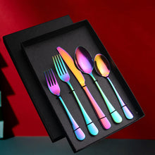 Load image into Gallery viewer, Stainless Steel Tableware Gift Set 5 Components Western Food Knife, Fork and Spoon 20-Piece Set
