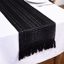 Load image into Gallery viewer, Cotton and Linen Tassel Table Runner Hollow Long Tablecloth Cover Cloth Festival Wedding Ceremony Layout Decorative Cloth

