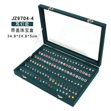 Load image into Gallery viewer, Jewelry Display Box Flip with Lid Transparent Jewelry Box Necklace Ring Storage Box
