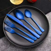 Load image into Gallery viewer, Stainless Steel Tableware Gift Set 5 Components Western Food Knife, Fork and Spoon 20-Piece Set

