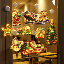 Load image into Gallery viewer, Christmas Decorative Lamp Santa Claus Sucker Lamp Christmas Tree Holiday Modeling Lamp Window Lamp Decoration
