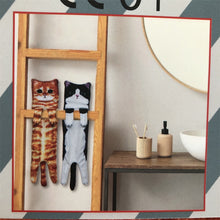 Load image into Gallery viewer, Creative Realistic Cat Hanging Hand Towel
