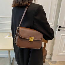 Load image into Gallery viewer, Women's Leather Messenger Bag Retro Small Square Bag
