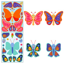 Load image into Gallery viewer, 6 Sheets/Pack Decorative Butterfly Face Changing Stickers Children Butterfly DIY Puzzle Stickers
