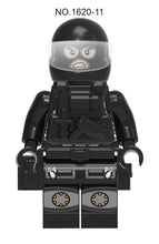 Load image into Gallery viewer, Raptor Patrol Motorcycle Black Small Particles Trolley Model Children Assembling Building Blocks Toy City Police
