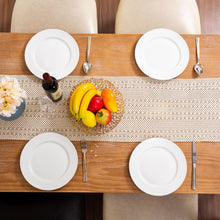 Load image into Gallery viewer, Cotton and Linen Tassel Table Runner Hollow Long Tablecloth Cover Cloth Festival Wedding Ceremony Layout Decorative Cloth
