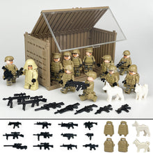 Load image into Gallery viewer, Package Container Equipment Special Police Doll Toy Small Particle Military Doll Children Assembling Building Blocks Toy
