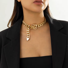 Load image into Gallery viewer, Simple Hip Hop Design Belt Buckle Chain Clavicle Necklace Retro Aloofness Style Personality Necklace
