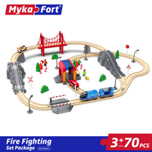 Load image into Gallery viewer, DIY Wooden Track Thomas Game Pack Children's Educational Wooden Building Blocks Assembled Compatible with Magnetic Train
