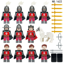 Load image into Gallery viewer, Mini Medieval Soldier Cartoon Figures-Doll Knight Corps Doll Model White Horse Black Shield Accessories
