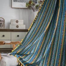 Load image into Gallery viewer, Bohemian Ethnic Style Cotton and Linen Printing Soundproof Shading Partition Curtain Bay Window Cloth
