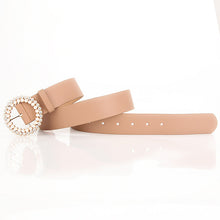 Load image into Gallery viewer, Pearl Alloy Buckle Intellectual Atmosphere Color Multi-Choice Decorative Dress Belt

