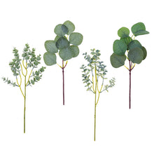 Load image into Gallery viewer, 12PCs Artificial Eucalyptus Leaf Green Plant Dining Table Flower Arrangement Hand Feel Mixed Eucalyptus Handle Bundle
