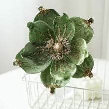 Load image into Gallery viewer, 2pcs Christmas decoration flower simulation magnolia Christmas tree decoration accessories
