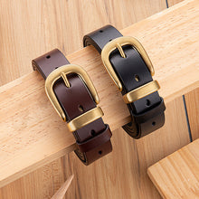 Load image into Gallery viewer, Belt Women's Simple Copper Pin Buckle Ladies Decoration All-Match Whole Leather Belt
