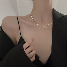 Load image into Gallery viewer, Double-Layer Twin Necklace Ins Cold Style Necklace Simple Sterling Silver Necklace Women's Clavicle Chain
