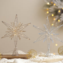 Load image into Gallery viewer, Christmas Tree Top Five-Pointed Star Christmas Decorations with Lights Christmas Decorations

