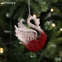 Load image into Gallery viewer, Christmas tree decoration pendant, elk pendant, flocking ornament, Christmas supplies
