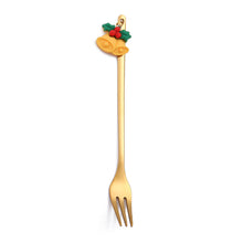 Load image into Gallery viewer, Christmas Gift Creative Ins Stirring Spoon Santa Claus Spoon Elk Fruit Fork
