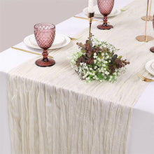 Load image into Gallery viewer, Voile Champray Table Runner Wedding Party Decoration Pleated Table Runner Tablecloth
