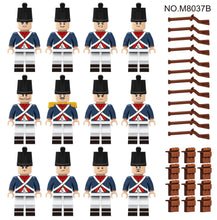 Load image into Gallery viewer, 12pcs/Set European Soldier 8037a Small Particle Infantry Doll Toy Model Royal Army Navy Doll Children Building Blocks
