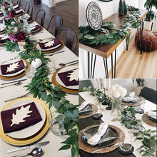 Load image into Gallery viewer, 2PCs Artificial Eucalyptus Vine 2 M with Willow Leaf Simulation Green Vine Simulated Plants Wedding Decoration Background Rattan
