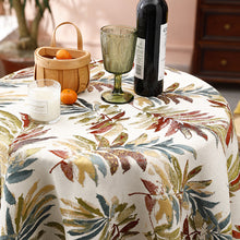 Load image into Gallery viewer, Embroidery Tassel Flower Cloth Tablecloth round Tablecloth
