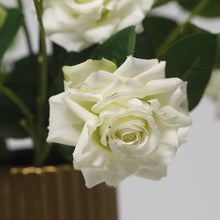 Load image into Gallery viewer, 3 Heads Laminated Curling Artificial Rose Home Decoration Desktop Simulation Flower
