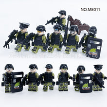 Load image into Gallery viewer, 1620# City Black Doll Weapon Military Police Doll Toy Children Building Block Accessories Toys
